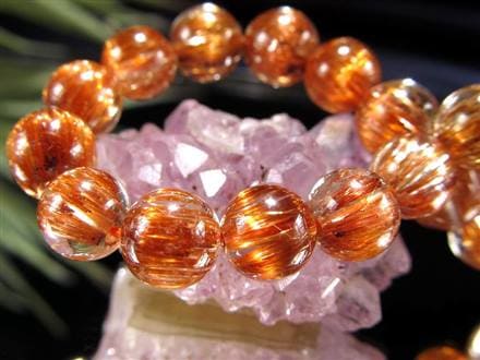 オレンジキャッツアイルチル ブレスレット キャッツアイルチルクォーツ ルチルレイテッドクォーツ ルチルの王様