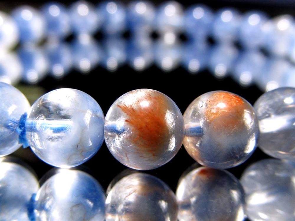 ブルーガーデンクォーツ デュモルチェライト ブレスレット ロイヤルブルーガーデンファントム 天然石