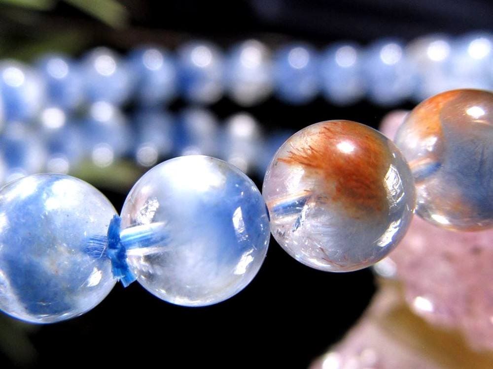 ブルーガーデンクォーツ デュモルチェライト ブレスレット ロイヤルブルーガーデンファントム 天然石