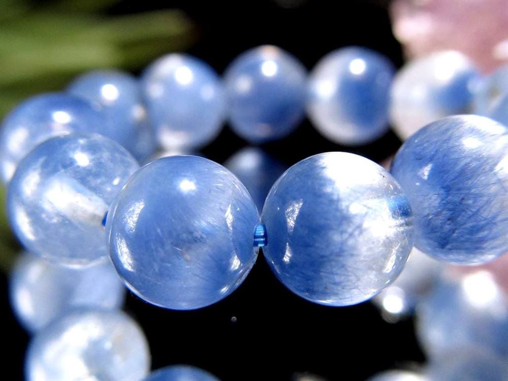 ブルーガーデンクォーツ デュモルチェライト ブレスレット ロイヤルブルーガーデンファントム 天然石