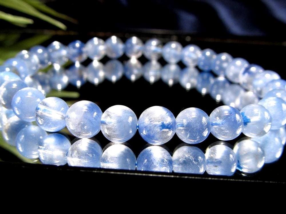 ブルーガーデンクォーツ デュモルチェライト ブレスレット ロイヤルブルーガーデンファントム 天然石