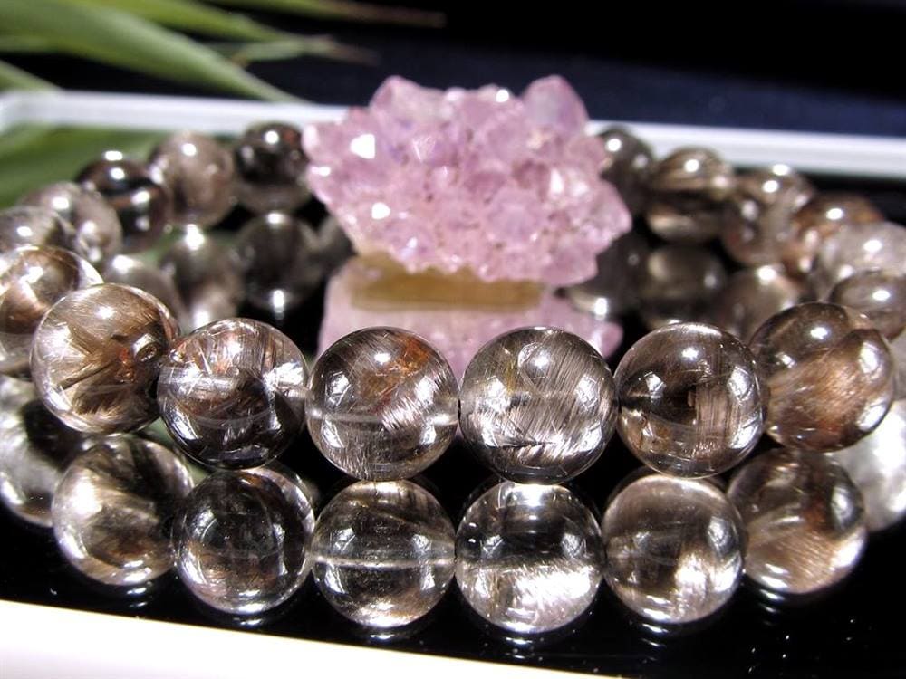 プラチナルチルクォーツ ブレスレット プラチナルチル ルチルレイテッドクォーツ ブルッカイト