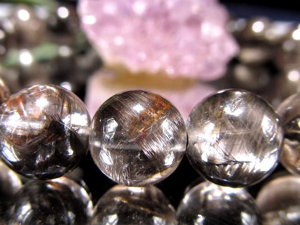 プラチナルチルクォーツ ブレスレット プラチナルチル ルチルレイテッドクォーツ ブルッカイト