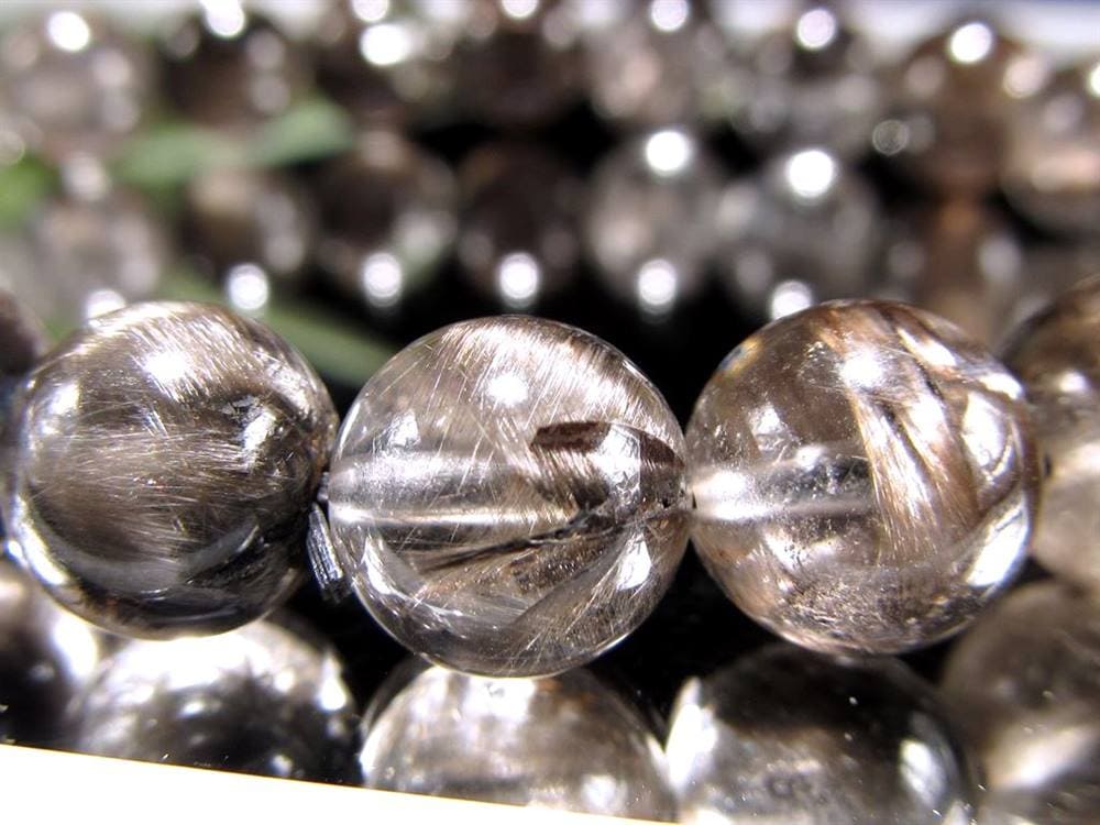 プラチナルチルクォーツ ブレスレット プラチナルチル ルチルレイテッドクォーツ ブルッカイト