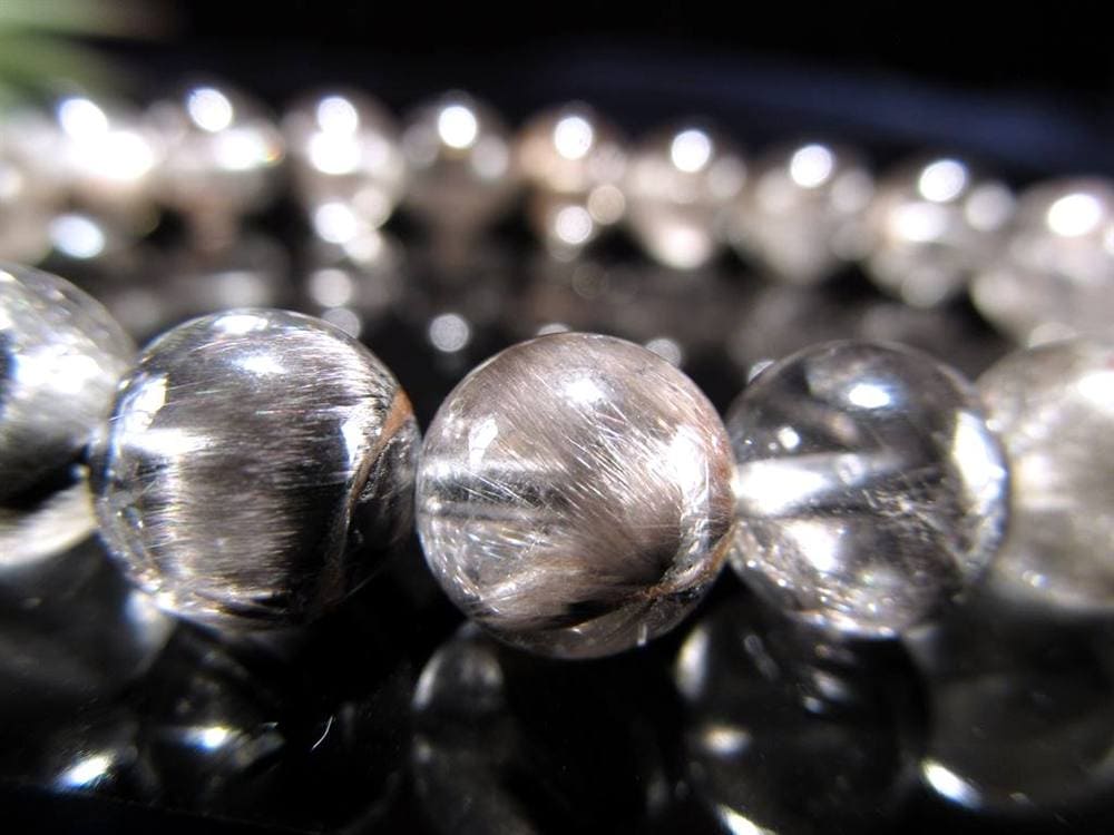 レッドプラチナルチルクォーツ ブレスレット プラチナルチル ルチルレイテッドクォーツ ブルッカイト