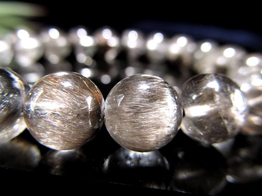 レッドプラチナルチルクォーツ ブレスレット プラチナルチル ルチルレイテッドクォーツ ブルッカイト