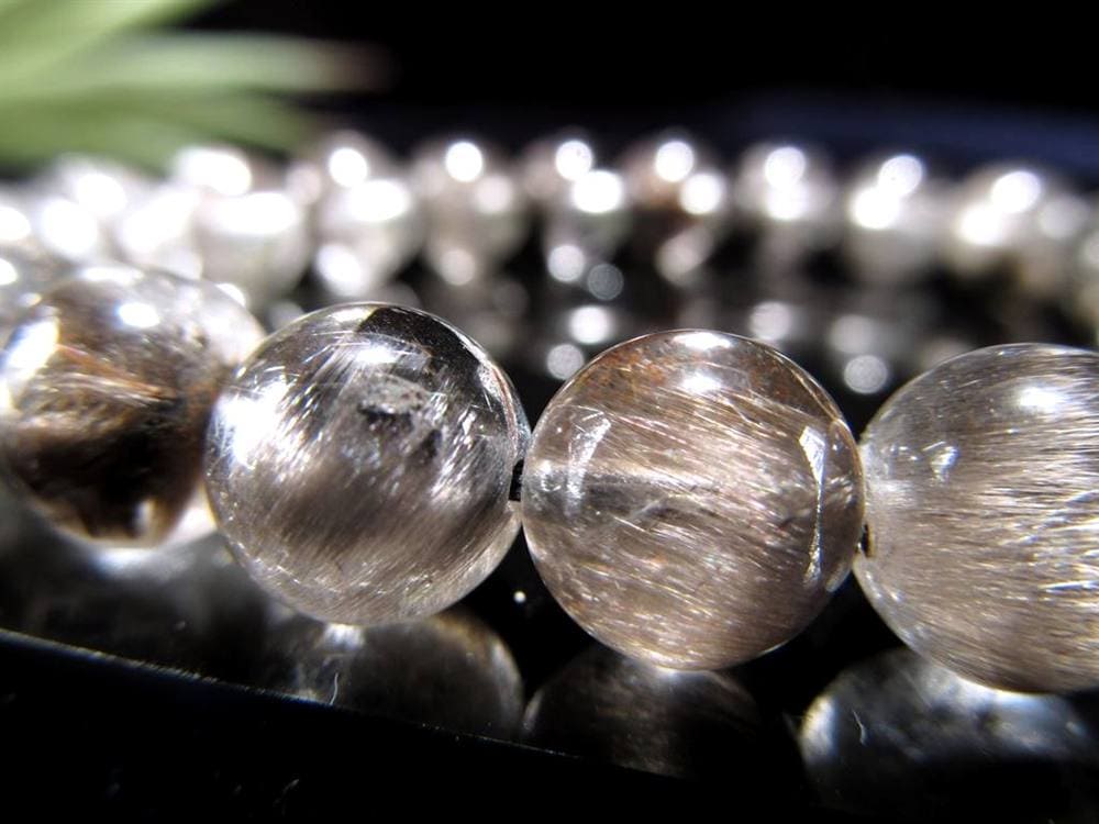 レッドプラチナルチルクォーツ ブレスレット プラチナルチル ルチルレイテッドクォーツ ブルッカイト