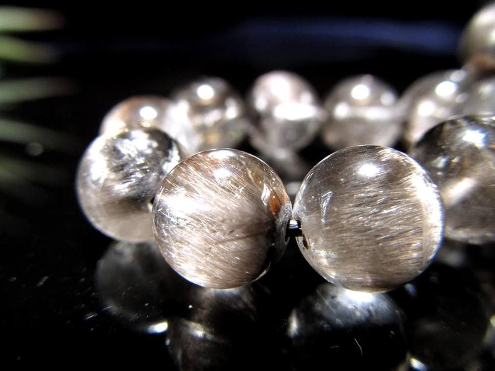 レッドプラチナルチルクォーツ ブレスレット プラチナルチル ルチルレイテッドクォーツ ブルッカイト