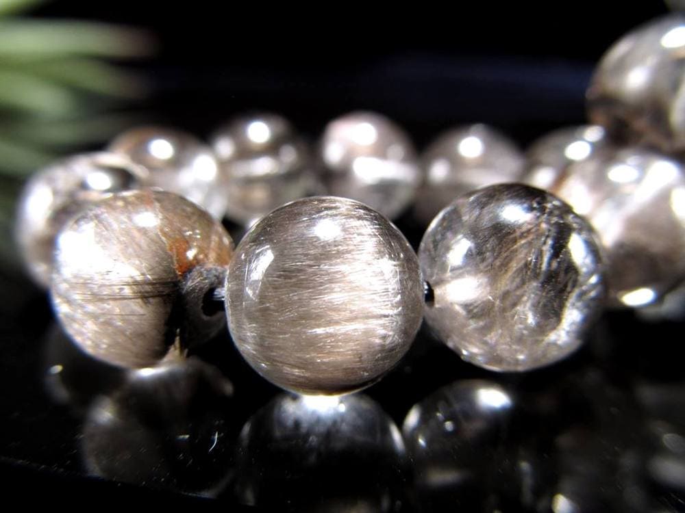 レッドプラチナルチルクォーツ ブレスレット プラチナルチル ルチルレイテッドクォーツ ブルッカイト