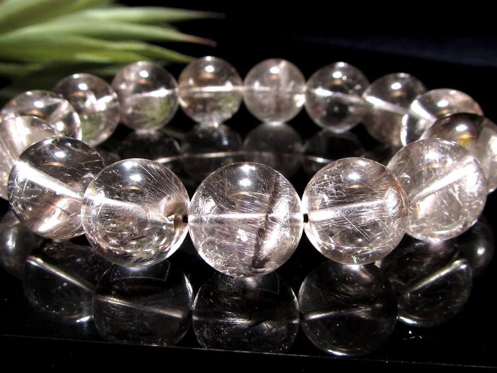 レッドプラチナルチルクォーツ ブレスレット プラチナルチル ルチルレイテッドクォーツ ブルッカイト