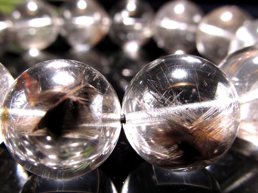 レッドプラチナルチルクォーツ ブレスレット プラチナルチル ルチルレイテッドクォーツ ブルッカイト