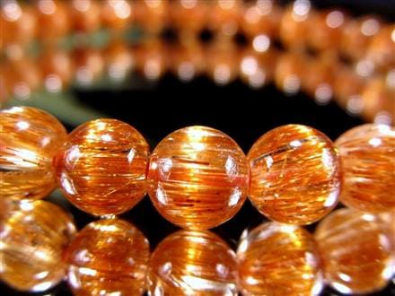 オレンジキャッツアイルチル ブレスレット キャッツアイルチルクォーツ ルチルレイテッドクォーツ ルチルの王様