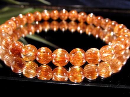 オレンジキャッツアイルチル ブレスレット キャッツアイルチルクォーツ ルチルレイテッドクォーツ ルチルの王様