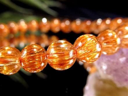オレンジキャッツアイルチル ブレスレット キャッツアイルチルクォーツ ルチルレイテッドクォーツ ルチルの王様