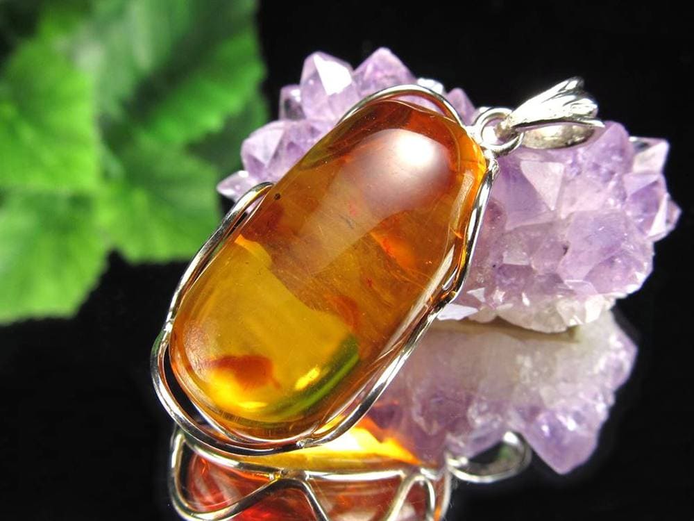 天然琥珀 アンバー ペンダント Silver925 バルト海産