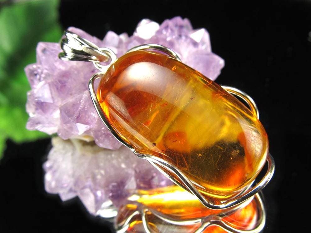 天然琥珀 アンバー ペンダント Silver925 バルト海産