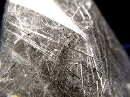 サゲニティッククォーツ ポイント 六角柱 ブラックルチル 浄化