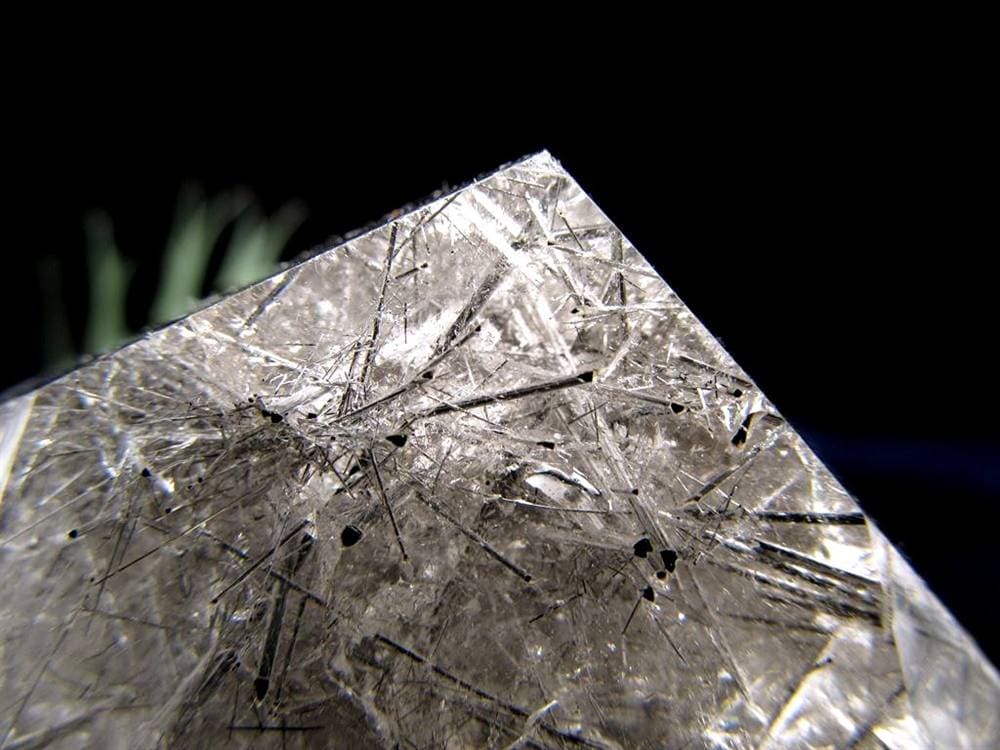 サゲニティッククォーツ ポイント 六角柱 ブラックルチル 浄化