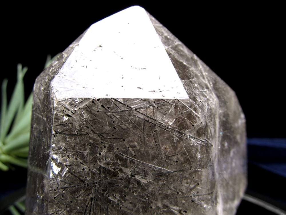 サゲニティッククォーツ ポイント 六角柱 ブラックルチル 浄化