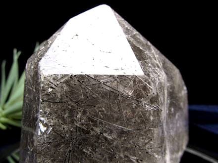 サゲニティッククォーツ ポイント 六角柱 ブラックルチル 浄化