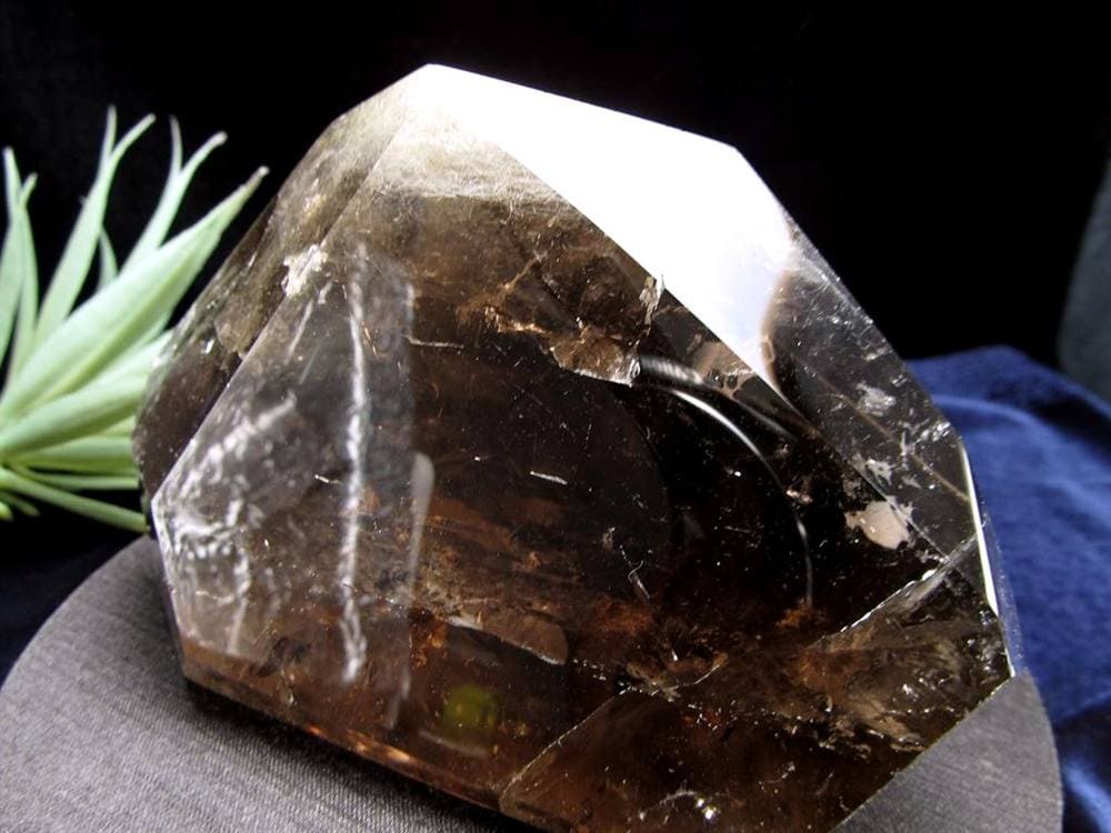 サゲニティッククォーツ ポイント 六角柱 ブラックルチル 浄化