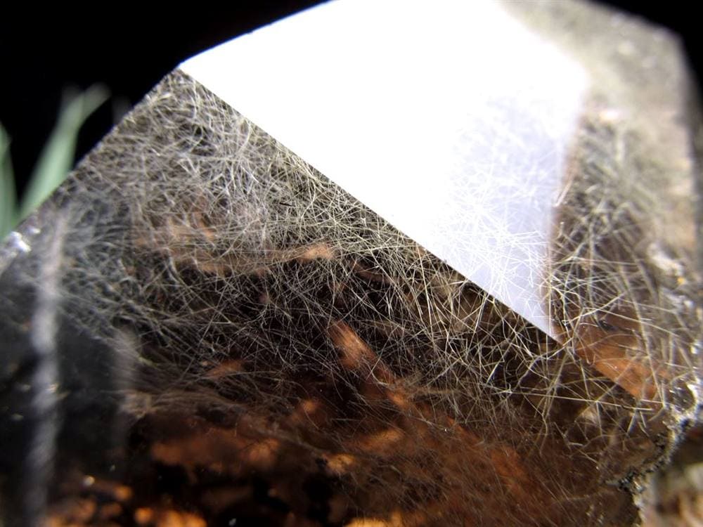 サゲニティッククォーツ ポイント 六角柱 ブラックルチル 浄化