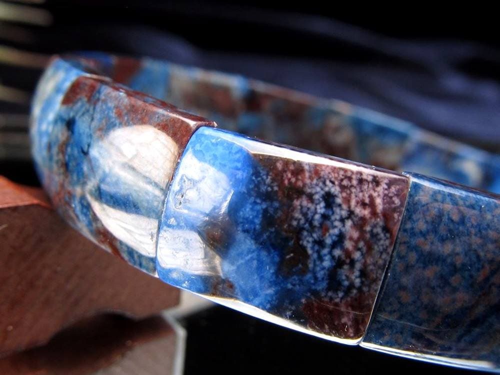 リヒテライト リヒター閃石 Richterite ブルースギライト ブレスレット