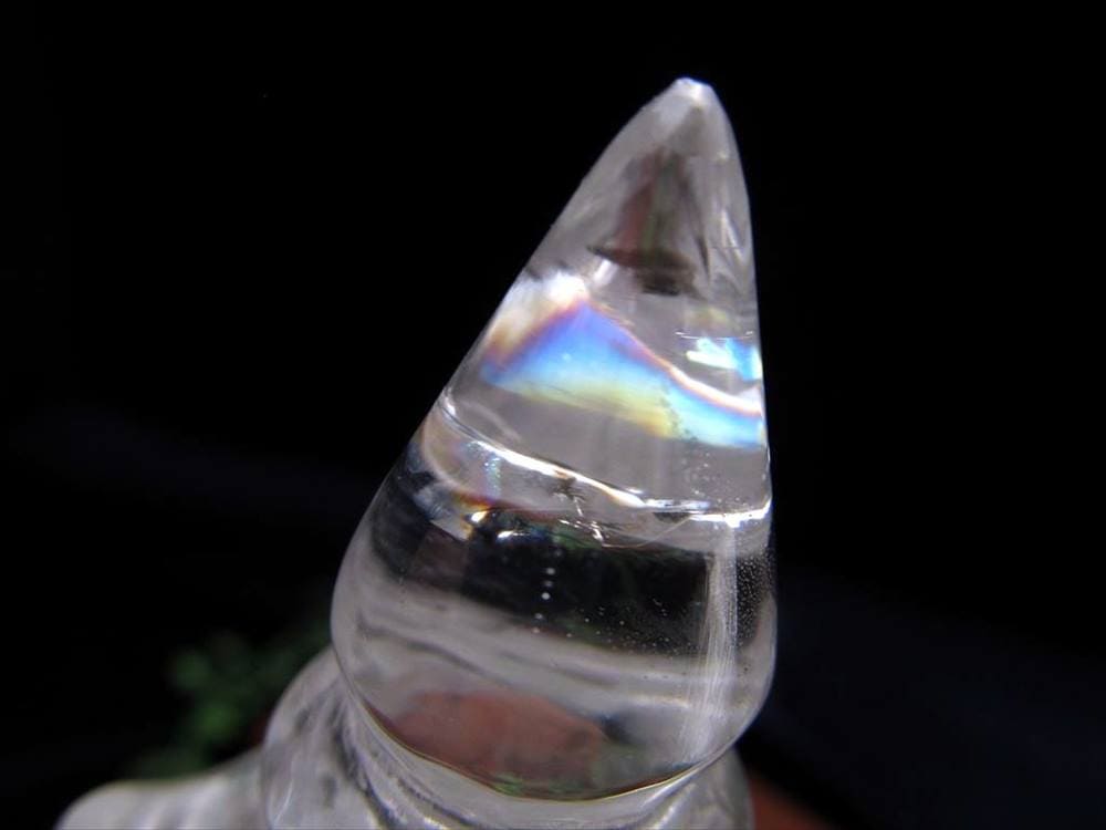水晶 置物 彫刻 文昌塔 透明