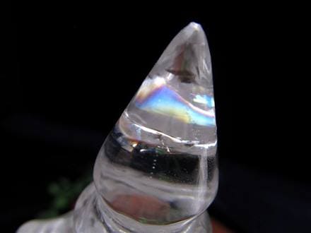 水晶 置物 彫刻 文昌塔 透明