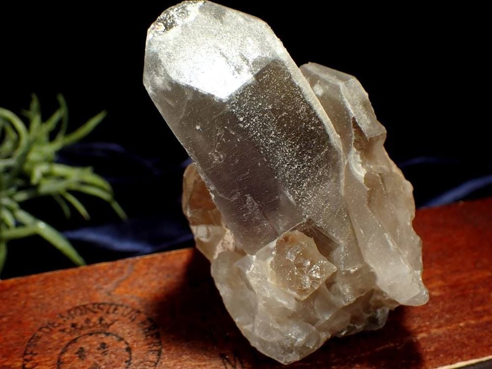 オレンジリバー水晶 スモーキークォーツ 煙水晶 原石 クラスター