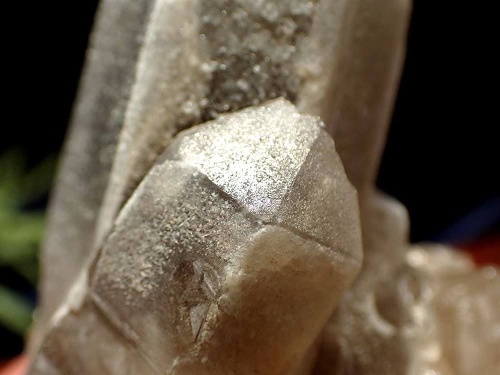 オレンジリバー水晶 スモーキークォーツ 煙水晶 原石 クラスター