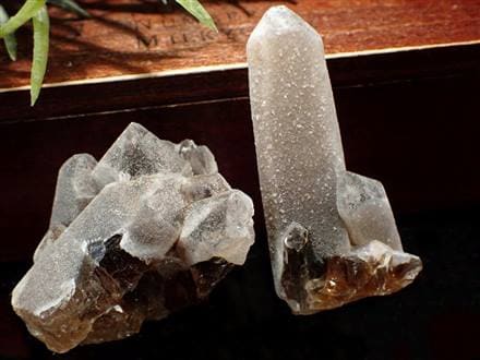 オレンジリバー水晶 スモーキークォーツ 煙水晶 原石 クラスター