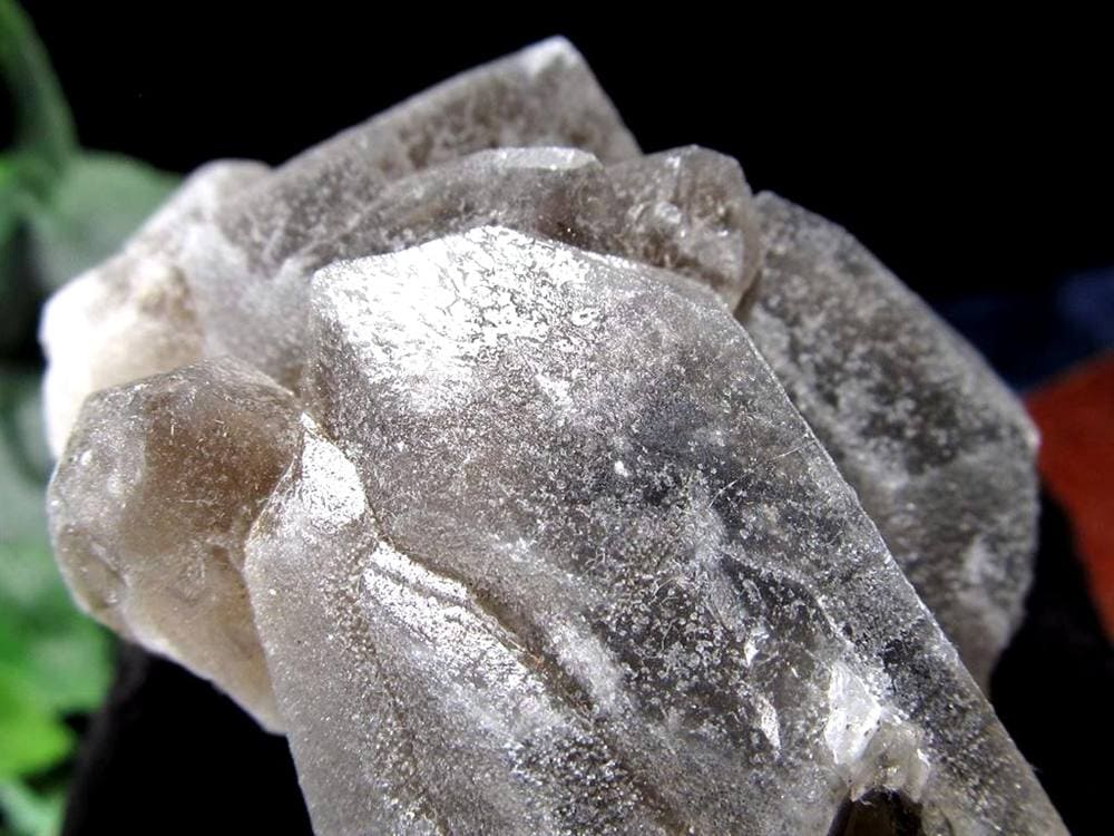 オレンジリバー水晶 スモーキークォーツ 煙水晶 原石 クラスター