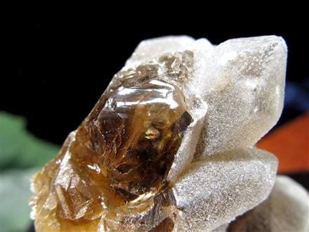 オレンジリバー水晶 スモーキークォーツ 煙水晶 原石 クラスター