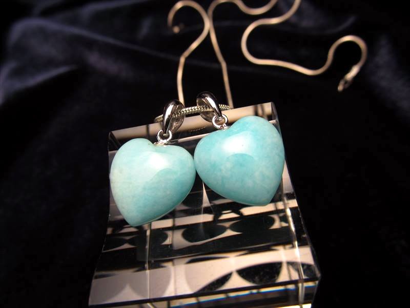 アマゾナイトハートペンダントトップ