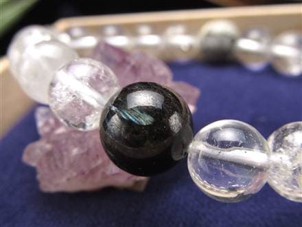 アルベゾナイト 北極の石 ヒマラヤ水晶 天然石 ブレスレット