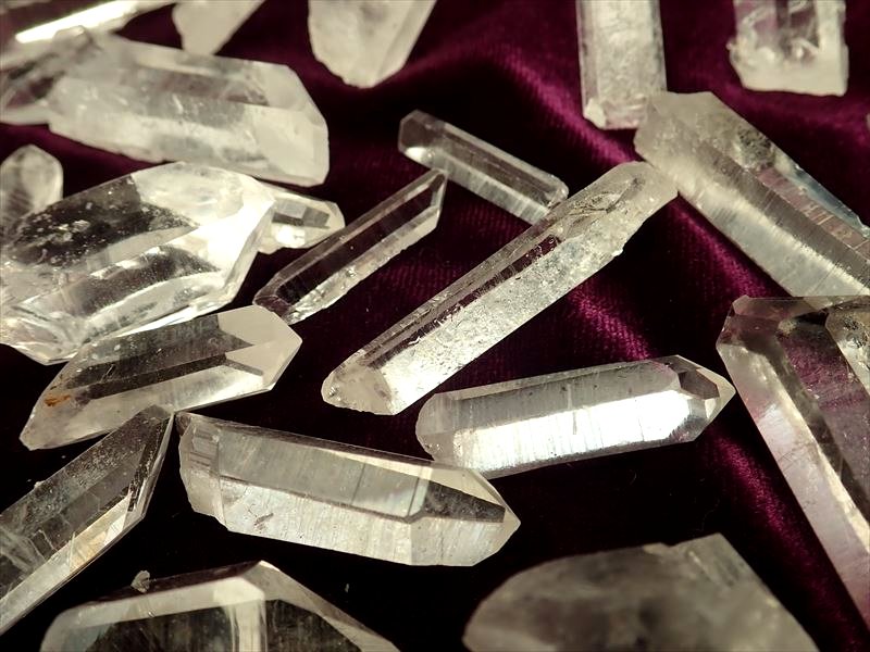 ◇上質透明・激安！◇アーカンソー州産水晶ポイント！◇1袋2480円