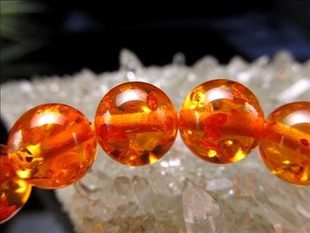 一連,アンバー,琥珀.人工,ビーズ
