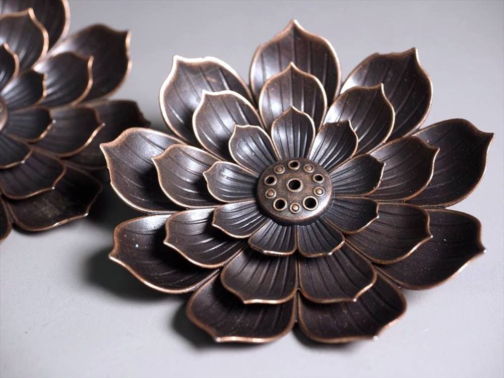 ロータス 渦巻香 スティック香 蓮の花 お香立て