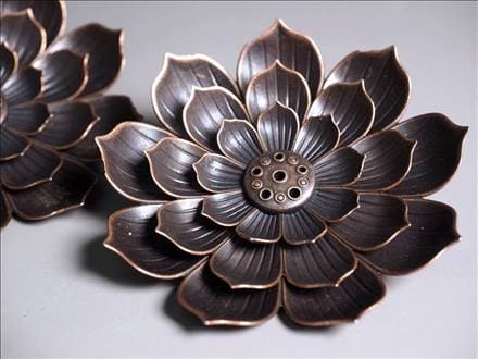 ロータス 渦巻香 スティック香 蓮の花 お香立て