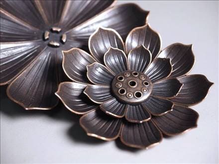 ロータス 渦巻香 スティック香 蓮の花 お香立て