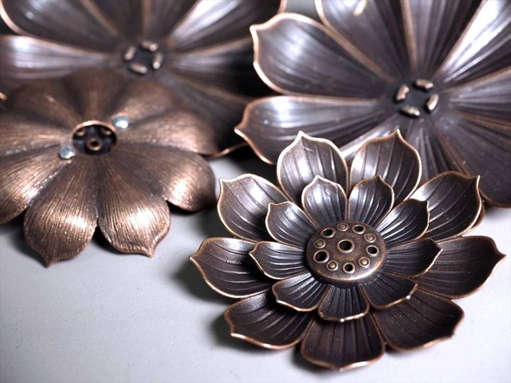 ロータス 渦巻香 スティック香 蓮の花 お香立て