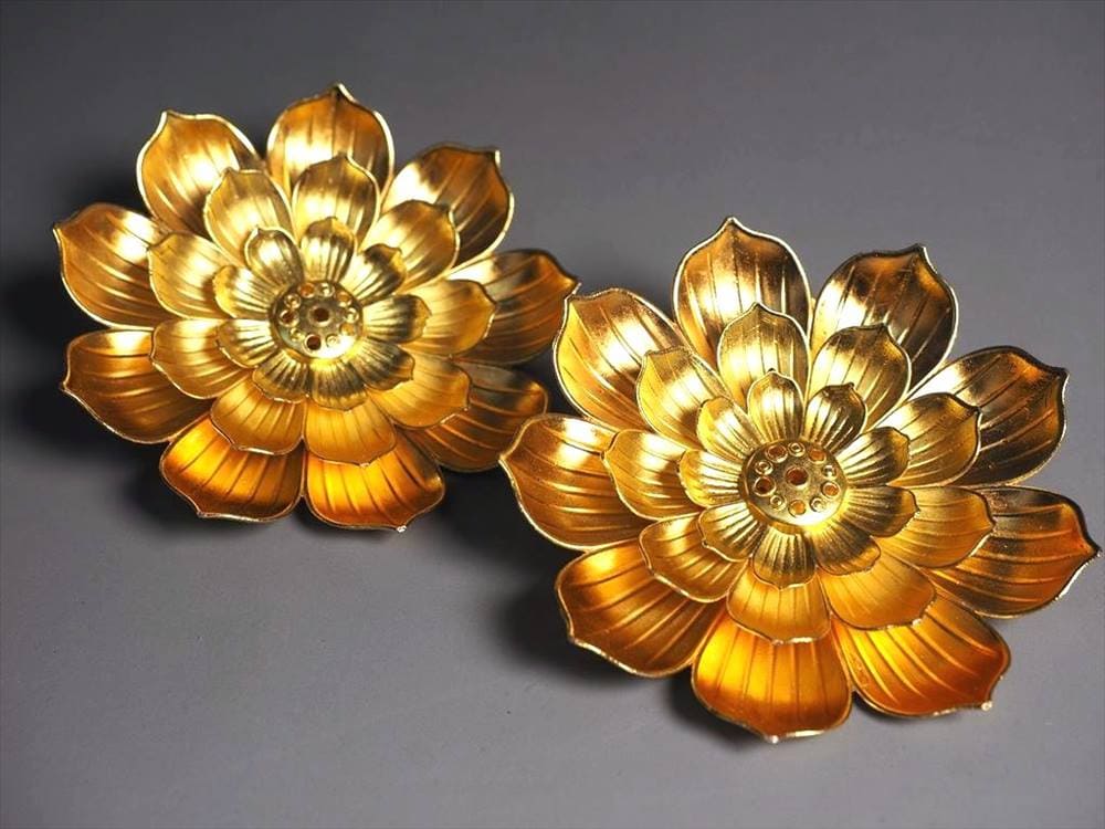 ロータス 渦巻香 スティック香 蓮の花 お香立て