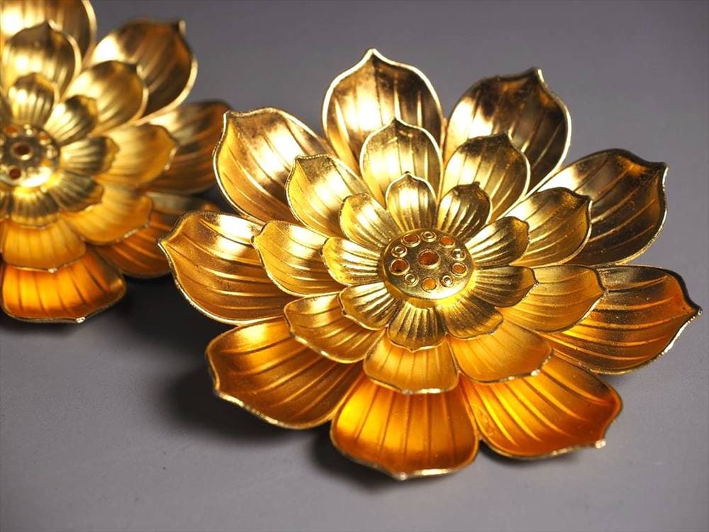 ロータス 渦巻香 スティック香 蓮の花 お香立て