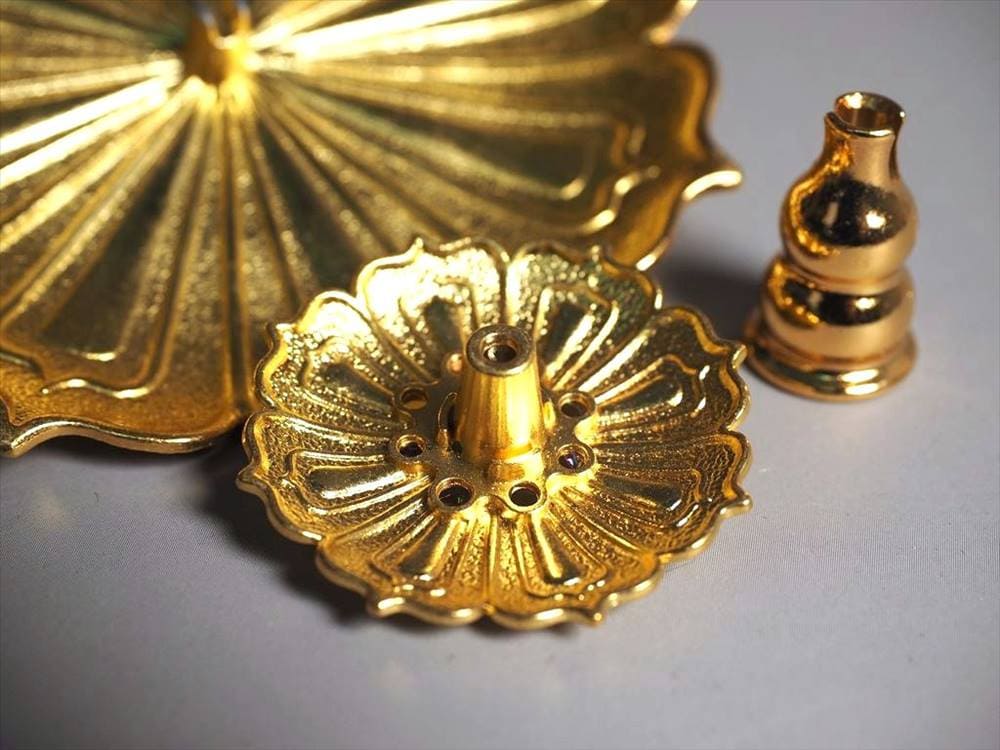 ロータス 渦巻香 スティック香 蓮の花 お香立て