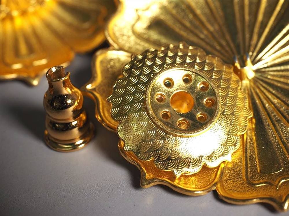 ロータス 渦巻香 スティック香 蓮の花 お香立て