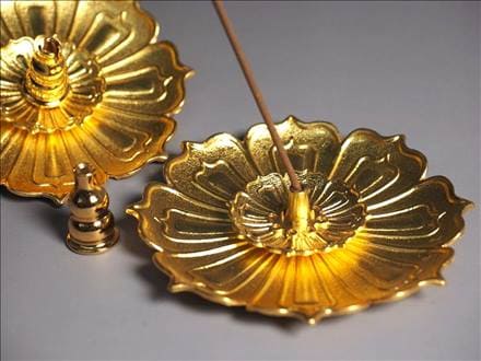 ロータス 渦巻香 スティック香 蓮の花 お香立て