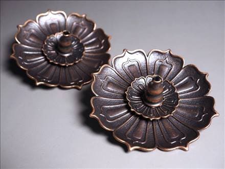 ロータス 渦巻香 スティック香 蓮の花 お香立て