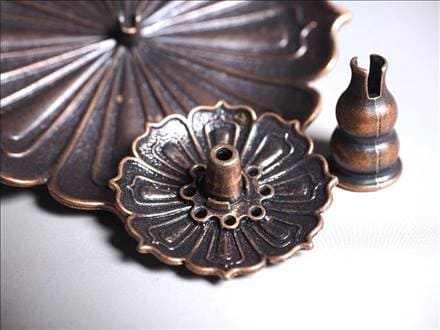 ロータス 渦巻香 スティック香 蓮の花 お香立て