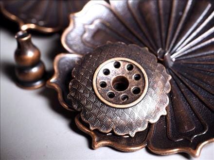 ロータス 渦巻香 スティック香 蓮の花 お香立て